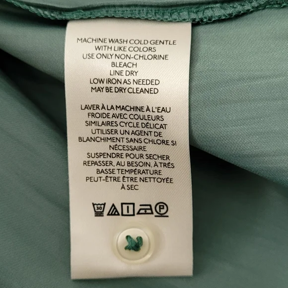 Anthropologie Silky Iridescent Buttondown Shirt Size Extra Large - Picture 14 of 14